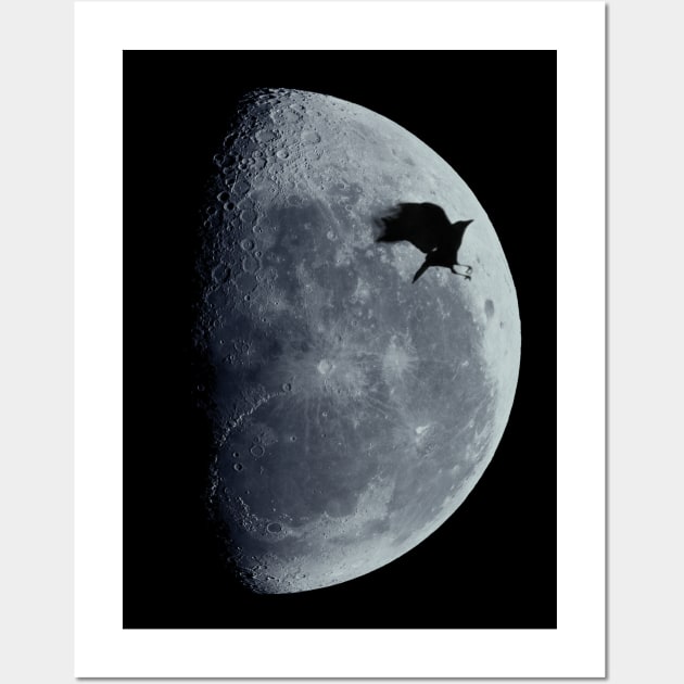 Half Moon and Crow Wall Art by DyrkWyst